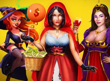 Slotastic witches promo banner with bonus spins characters
