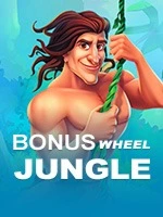 Bonus Wheel Jungle slot icon with a wild jungle adventurer